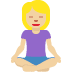 🧘🏼‍♀️ woman in lotus position: medium-light skin tone display on Twitter